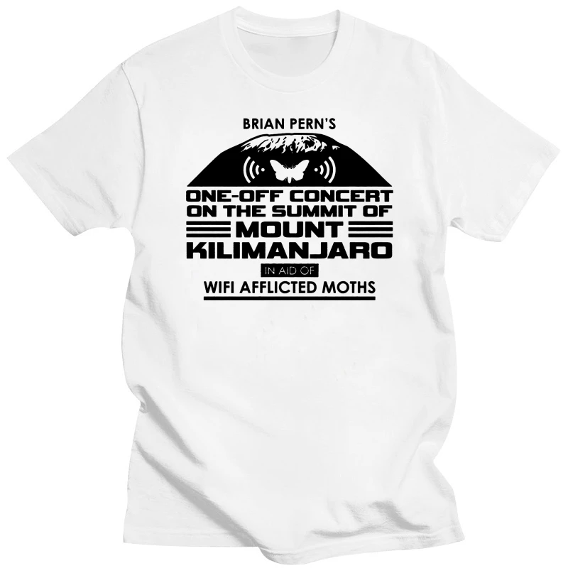 BRIAN PERN CONCERT ON MOUNT KILIMANJARO AID WIFI MOTHS ADULTS  T-SHIRT