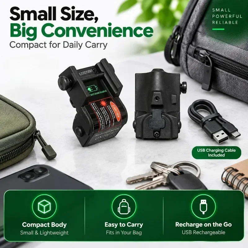 Mini Size Green Light Lighting Unit Shockproof Hanging-Type USB Direct Charge with Mount Base