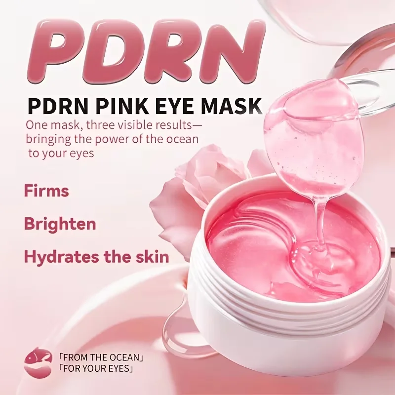 60 Stück Pn Pink Augenpads/Augenpflaster, Unter-Augen-Patches – Tiefenwirksam feuchtigkeitsspendend, für ein verfeinertes Erscheinungsbild, mit einem starken feuchtigkeitsspendenden und kühlenden Effekt, Gel-Augenpads verbessern die Haut um die Augen, geeignet für alle Hauttypen, Unisex – Detail 2