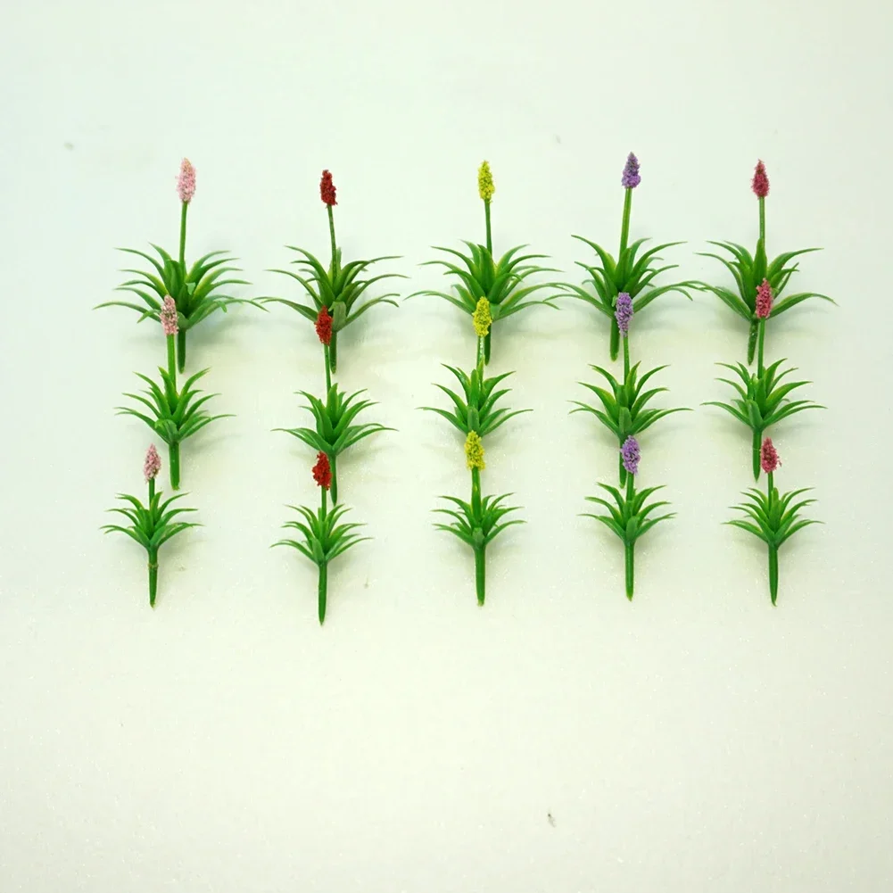 

30pcs Miniature Flower For Train Railroad Park Landscape Model Tree Diorama Scene Decorate Building Model Sand Table Decor