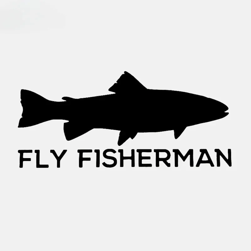 

JPCT Fun Trout Flying Fishing Stickers for Off road Vehicles, Luggage, Raincoats Waterproof Vinyl Stickers 50cmx22.4cm