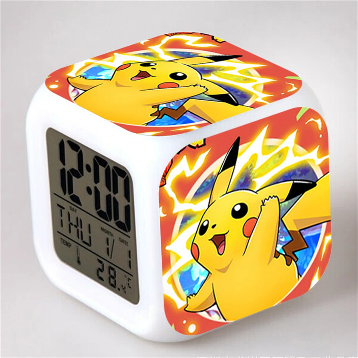 Anime Pokemon Pikachu Clocks Venusaur Blastoise Butterfree Vulpix Eevee Vileplume Ponyta Electabuzz Alarm Clock Figures Toy Doll