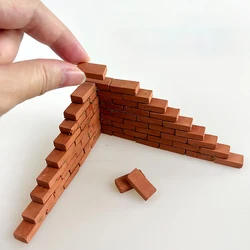 100pcs Mini Simulation Brick DIY House Building Wall Materials Handmade Cement House Construction Model Kits