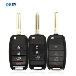 Okey Remote Car Key Shell Cover For Hyundai KIA K3 K2 K5 Rio Sorento Carens Cerato Forte Car TOY40/HYN14 Blade 3/4 Buttons