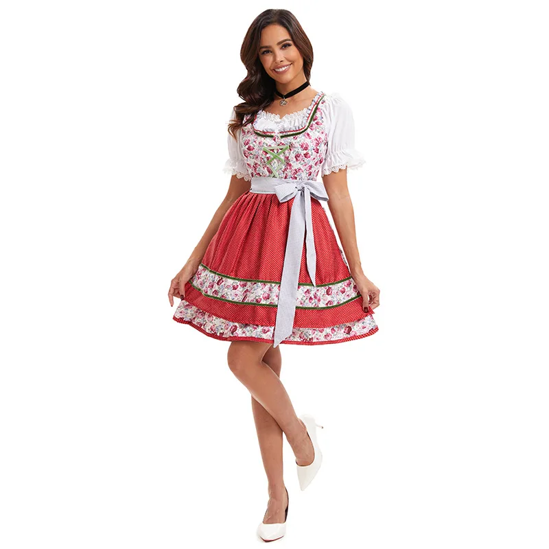 loween Bavarian Maid orm Mh Beer Festival Stage Performance Costume Ethnic Women's Faion Traditional Outfit