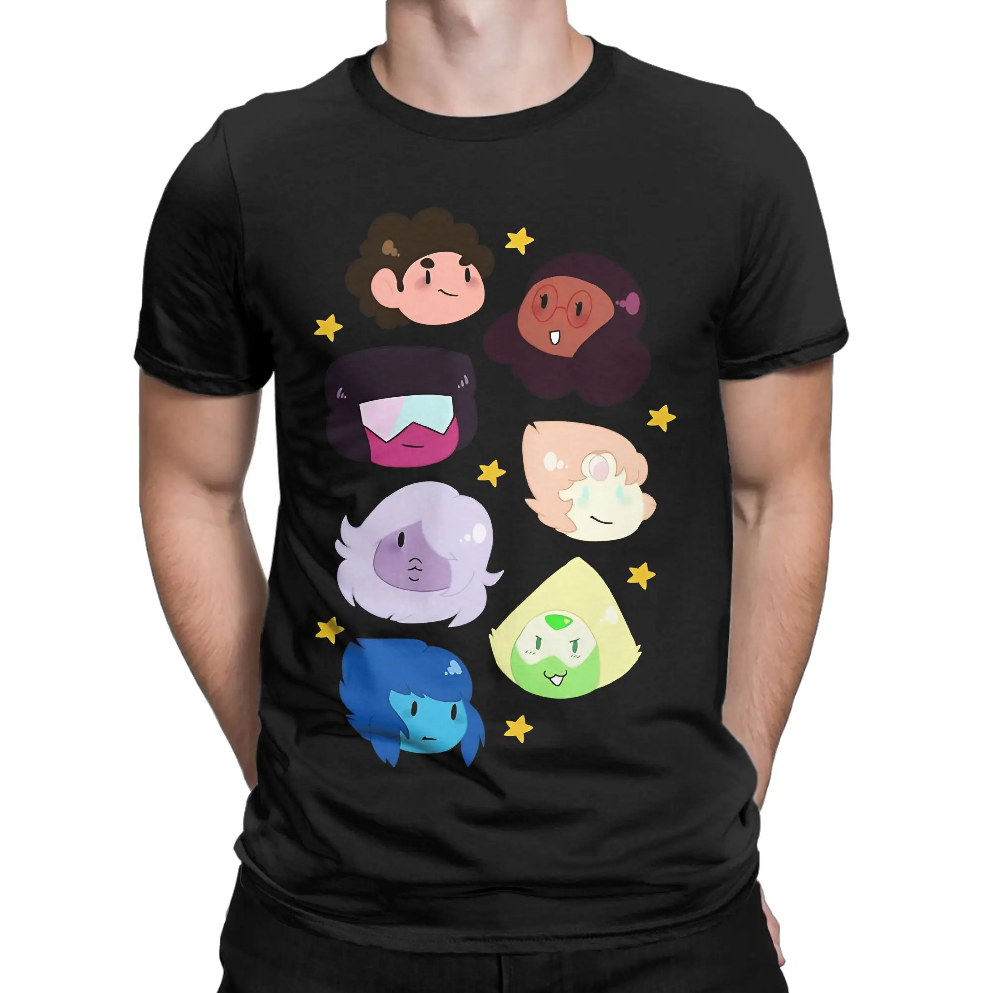 we are the crystal gems Classic Shirt Funny Graphic 100% Cotton T-Shirt Steven Universe Tees Tops For Men