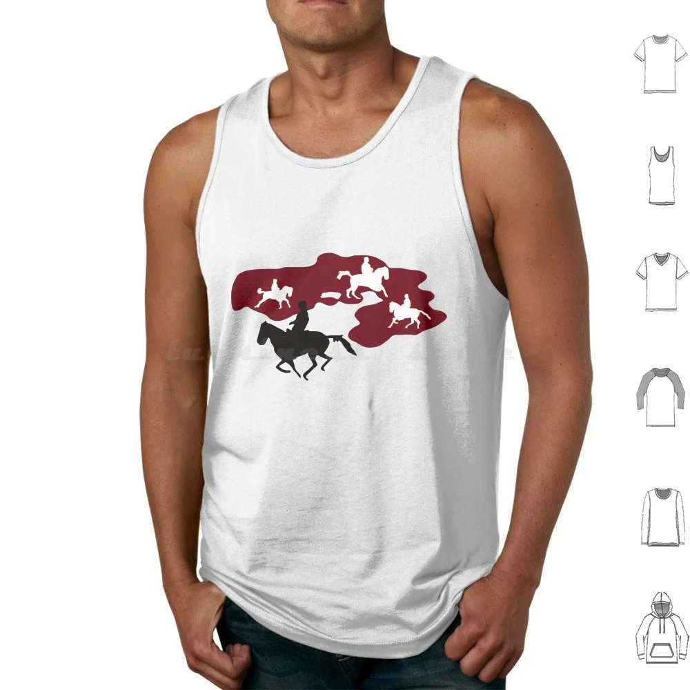 The Good The Bad And The Ugly-Title Horses Montage Tank Tops Print Cotton The Good The Bad And The Ugly Lee Clint