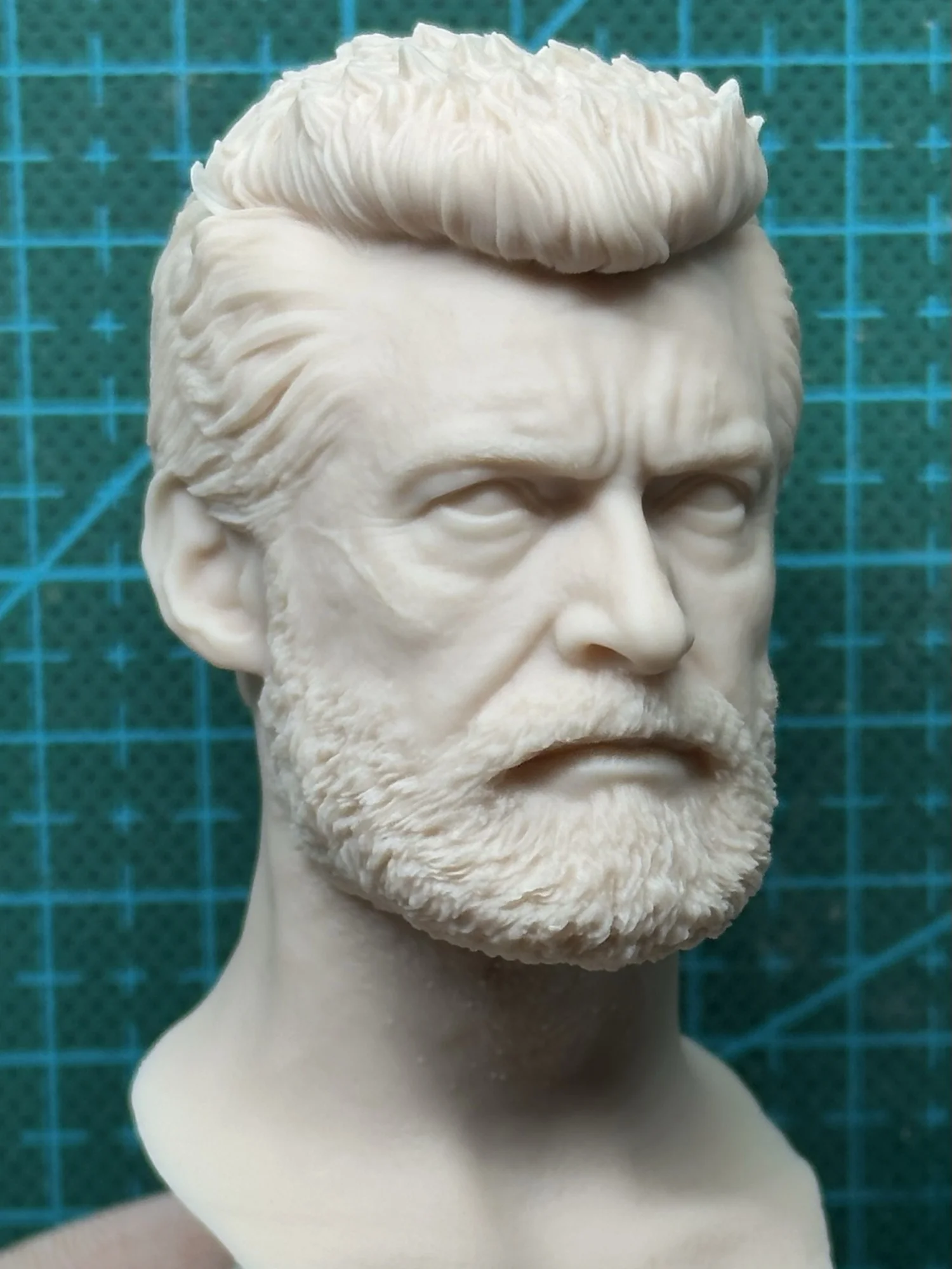 1/6 Unpainted Old Wolf Man Uncle Logan Head Carving Model Toys Fit 12inches Action Figure - view 2