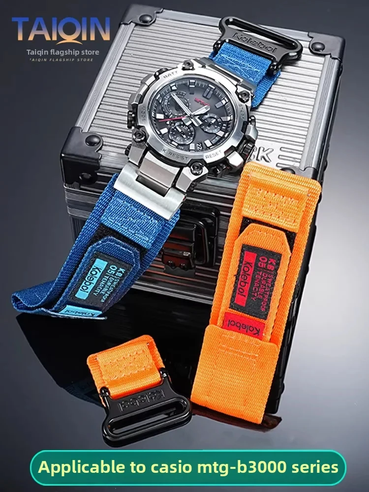 

Quick-release nylon canvas watch strap For Casio G-SHOCK MTG-B3000 Men Sports waterproo Watchband bracelet wristband accessories
