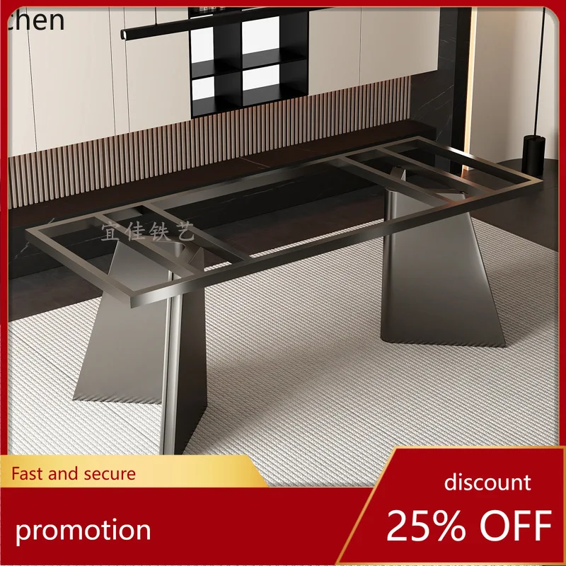 

CZ Table Leg Bracket Stainless Steel Dining Table Foot Rock Plate Tea Table Base Marble Office Foot