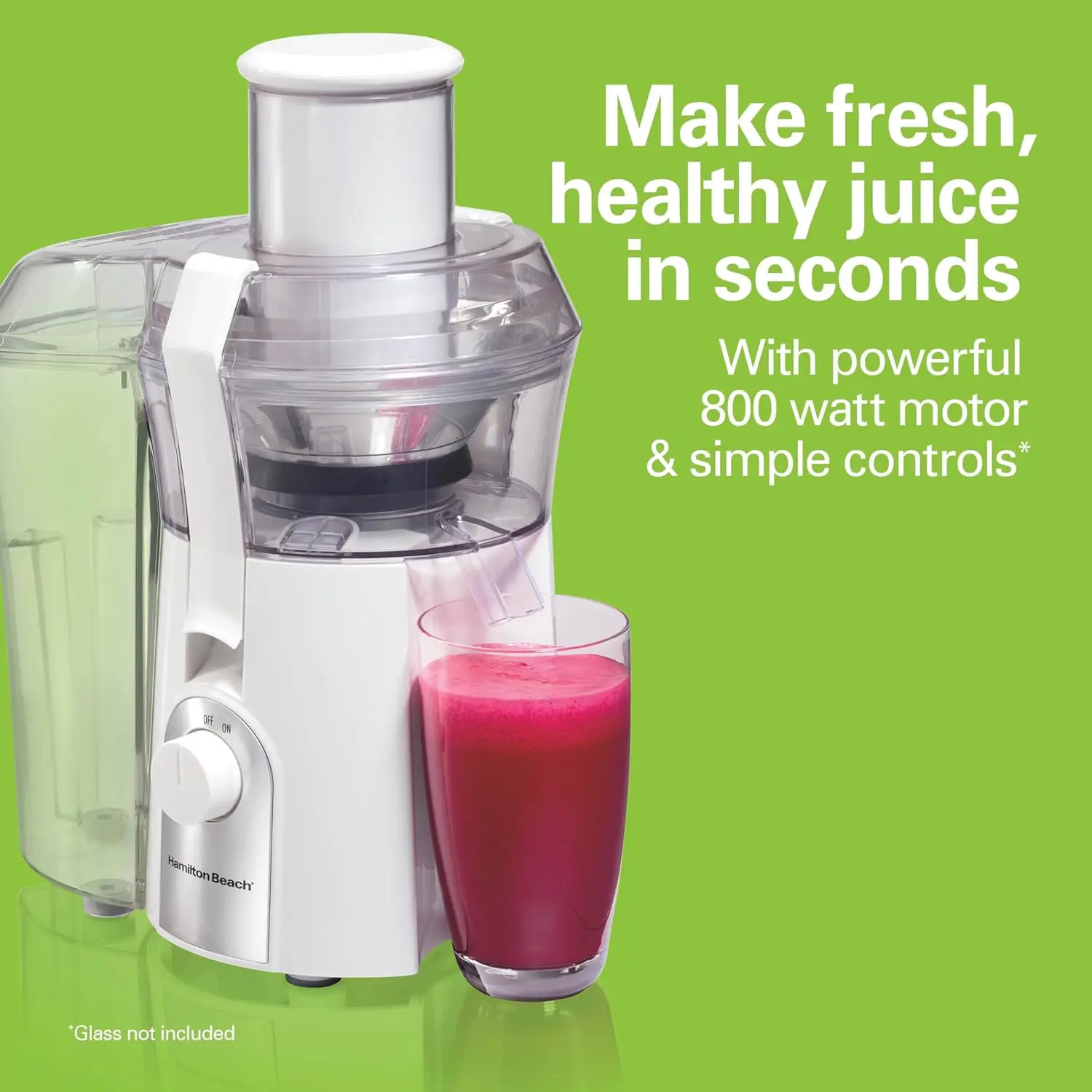 Centrifugal Juicer with Big Mouth 3-Inch Feed Chute, Easy to Clean, BPA-Free, 800W Motor, for Whole Fruits and Vegetables, White