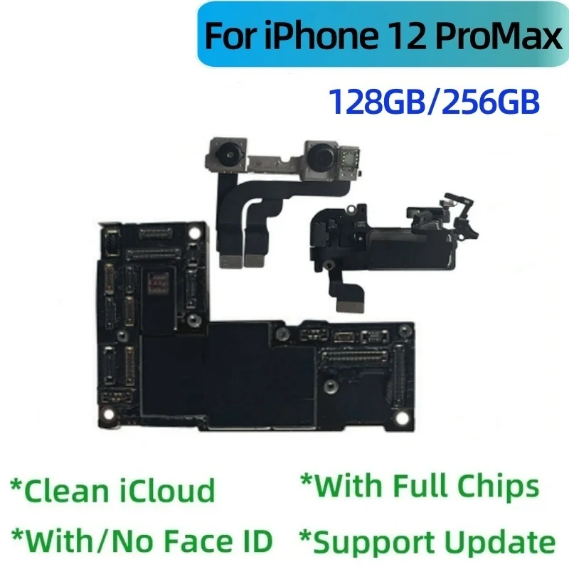 لوحة أم تم اختبارها 100% غير مقفلة لهاتف iPhone 12 mini 12 Pro Max تحديث دعم iCloud النظيف مع لوحة رئيسية للوحة المنطق لمعرف الوجه