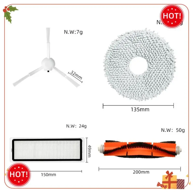 ABLE-For Xiaomi S10+ / S10 Plus Robot Vacuum Cleaner Main Side Brush Mop Cloths Rags Hepa Filter Spare Parts Accessories