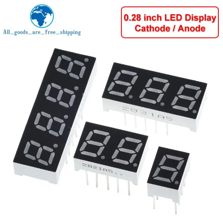 1/10pcs 0.28 Inch Digital Tube LED Display 1Bit 2Bit 3Bit 4Bit Display Common Anode / Cathode 0.28" 7 Segment Led Display Board