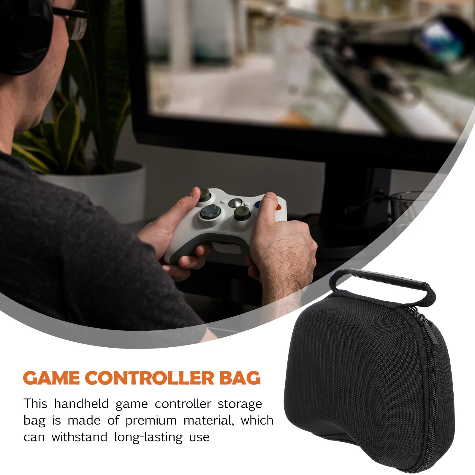 

Handheld Controller Bag Game Controller Carry Eva Hard Case Shockproof Dustproof Game Accessory Carry Case For Gamepad