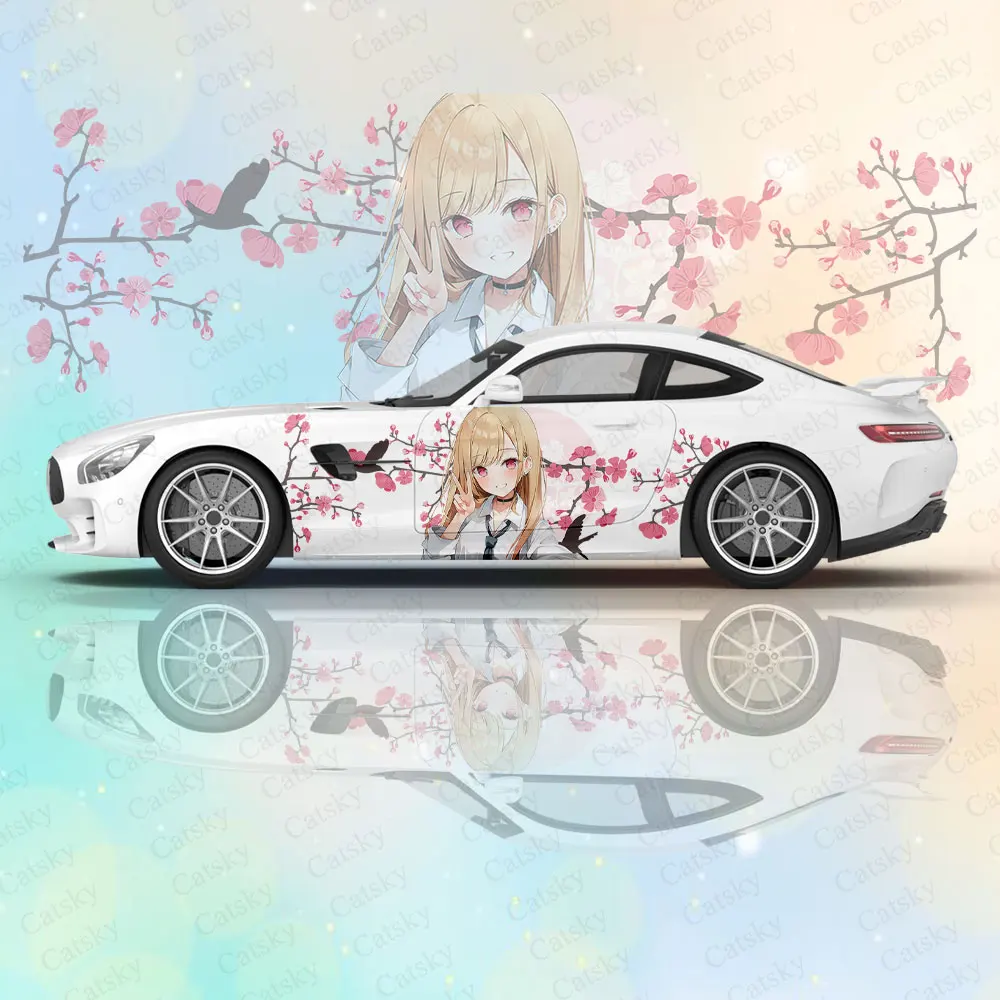 Kitagawa Marin Car Body Stickers Anime Itasha Vinyl Car Side Decal Sticker Car Sticker Automotive Decor Film