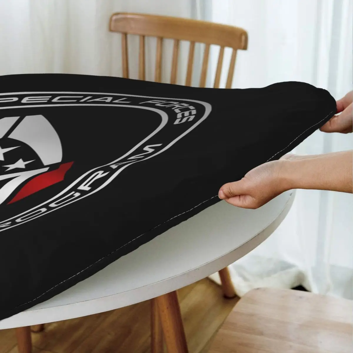 Armor Alliance Military Mass Effect N7 Waterproof Round Tablecloth Oilproof Table Cloth for Kitchen Events Dining Table Cover