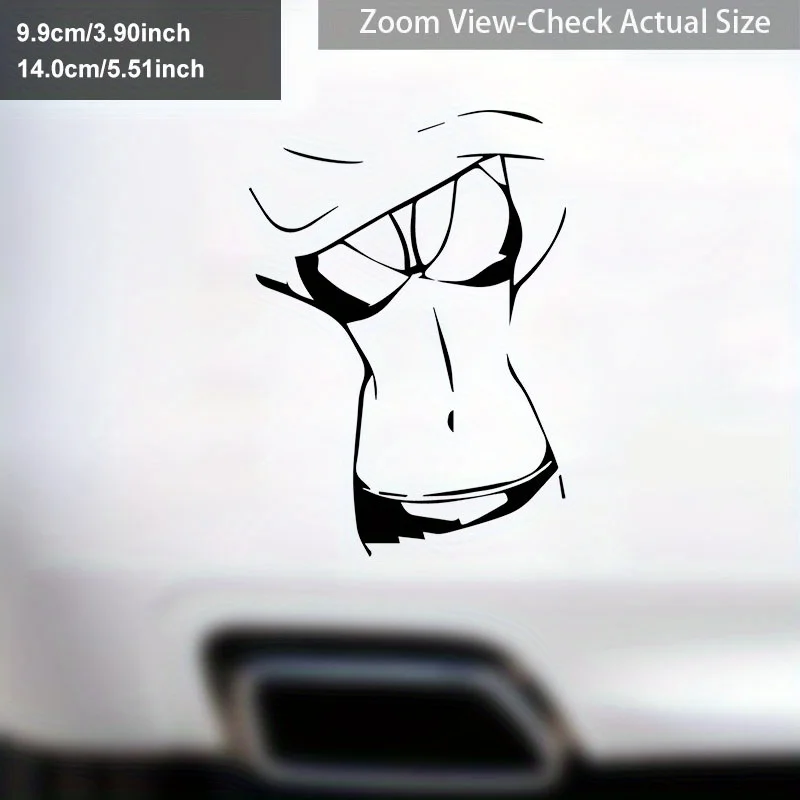 Fashion Girl Silhouette Vinyl Sticker, 1PC Waterproof Decal for Car Windows, Body, Helmets & Decor