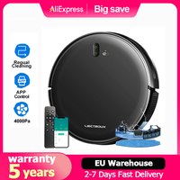 Robot Vacuum Cleaner LIECTROUX L200 Wet Mop Combo,Smart Mapping,WiFi App,4000Pa,Brushless Motor,Ideal for Pet Hair,Carpet