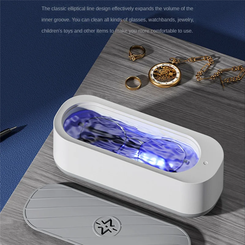 

N11R 1Set Ultrasonic Cleaning Machine Washing Jewelry Glasses Watch Dentures Cleaner 45000Hz 72 X 190 X 70Mm