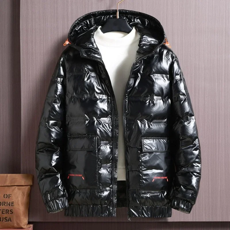 2024 Mens Winter Jacket Down Husband Hooded Oversize Jacket Padded Shiny Warm Parka Male Black Extra Big Size 7xl 9XL 10XL Large