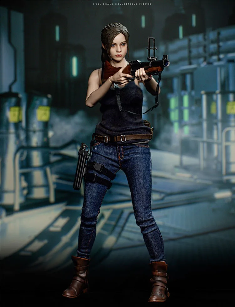 In Stock 1/6 Women Soldier Claire Redfield With Weapon Full Set 12\'\' Action Figure Body Best Collection NAUTS x DAMTOYS DMS031