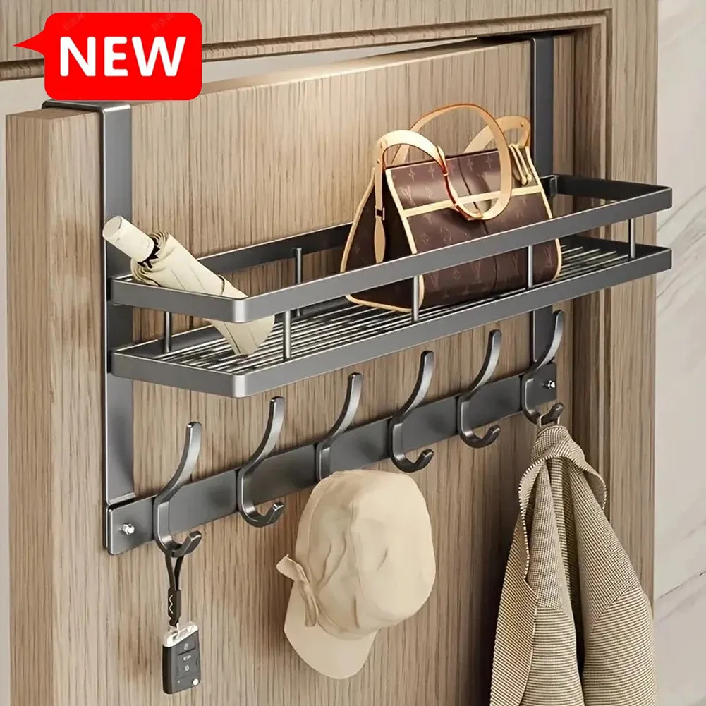 

6 крючков для вешалок, металлический органайзер для хранения одежды и головных уборов в ванной