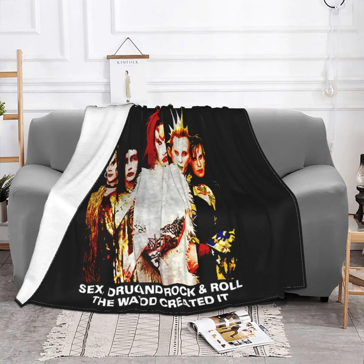 Marilyn Manson Rock Is Dead Tour New 100 Front Back Design Fashion Geek Science Stylish Throw Blanket