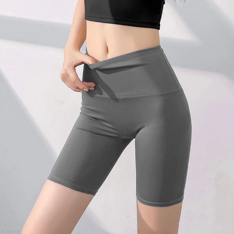 2026 Women Seamless Naked Feeling High Waist Yoga Biker Shorts Butt Lifting Tummy Control Stretchy Workout Running Shorts