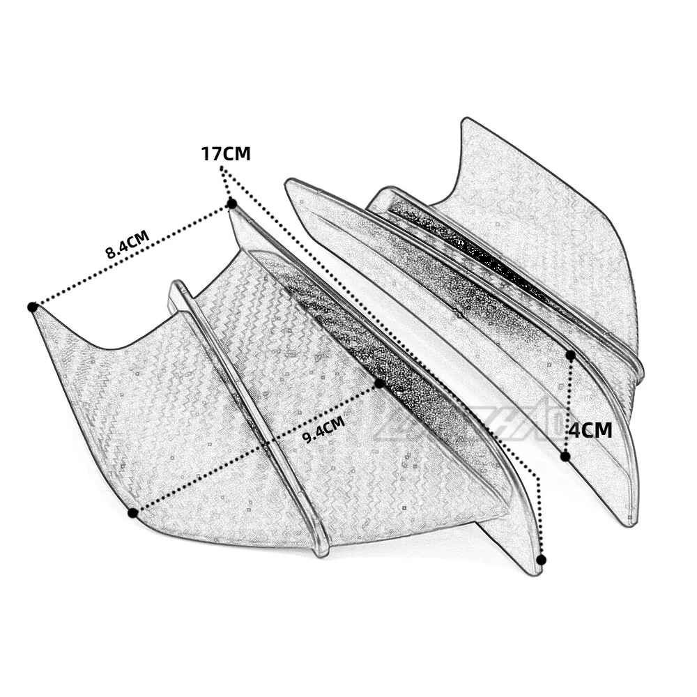 Dla Yamaha XMAX 125 250 300 400 motocyklowy spojler dociskowy Aero Winglets 3D zestaw skrzydeł wiatrowych uniwersalny