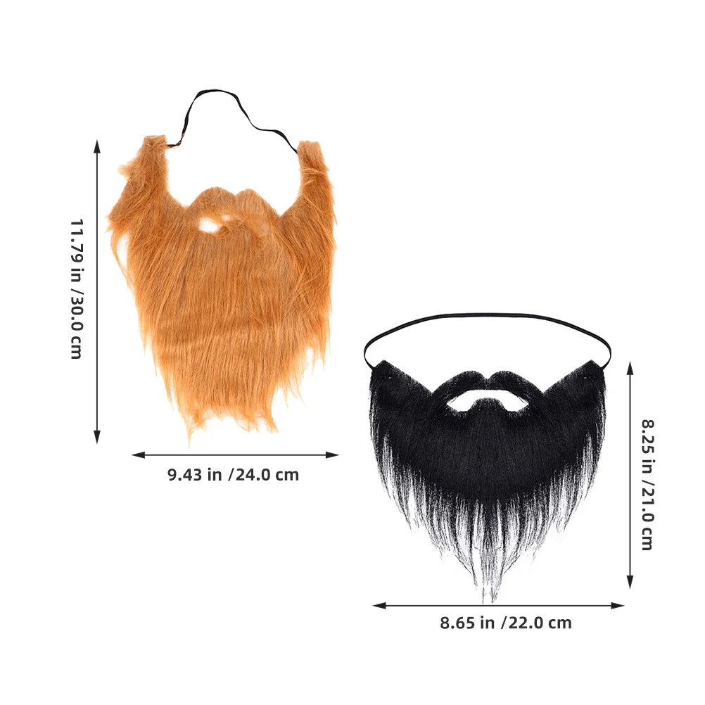 6 pezzi di barba finta di Halloween: peli facciali in costume realistico per uomo, leggero e confortevole, accessorio per feste cosplay, barba finta