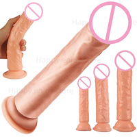 Flesh Colored Dildo Suction Cup Penis Realistic Soft Dildo Realistic Silicone Dildo Butt Plug Adult Sex Toys For Woman Men