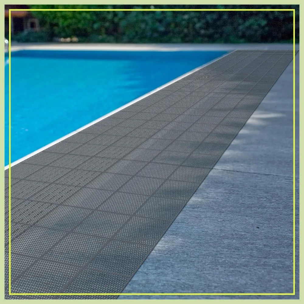 

Drainage Pool Flooring Mats Non Slip PVC Mesh Hollow Doormat Roll for Outdoor Indoor Patio Restaurant Bathroom (1 x 30 ft)