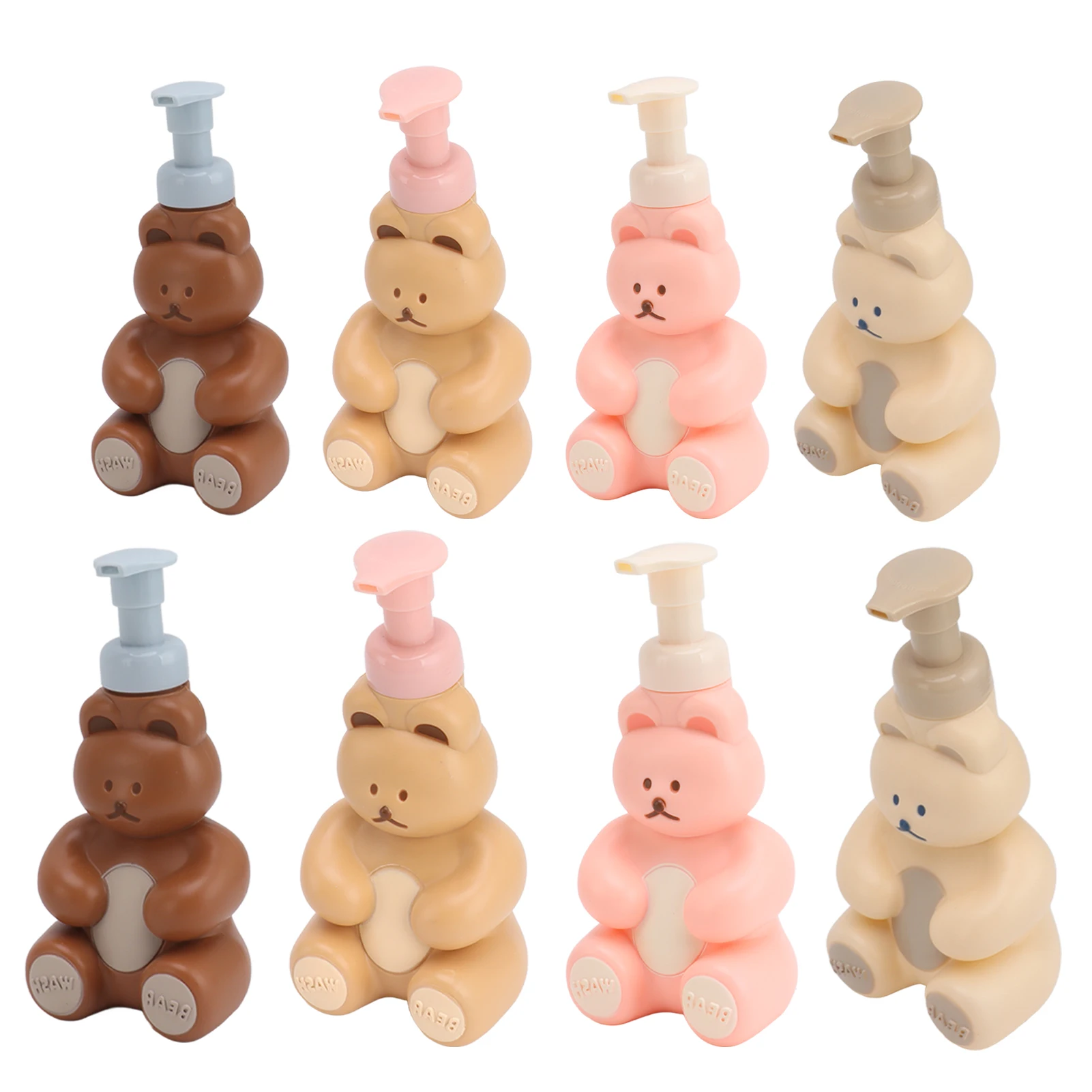 Empty Liquid Hand Soap Dispenser Bottle Shampoo Conditioner Shower Container Pump Bottle For Hand Washing Cartoon Bear Shape