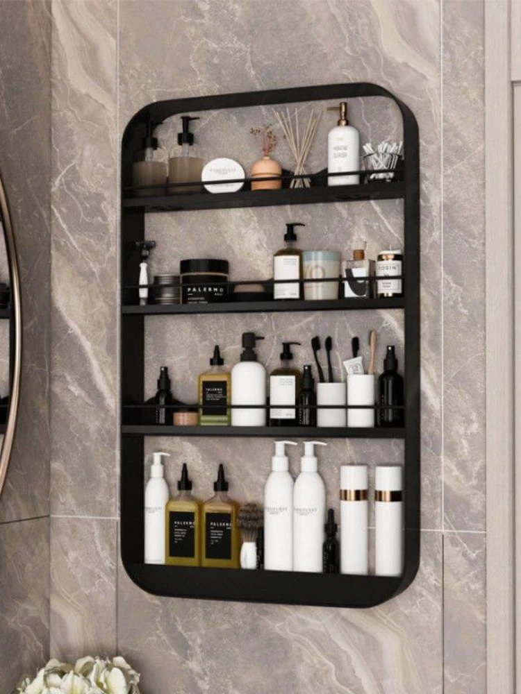 Bathroom Table Storage Rack Wall-Mounted Household Cosmetics Multi-Layer Storage above the Toilet