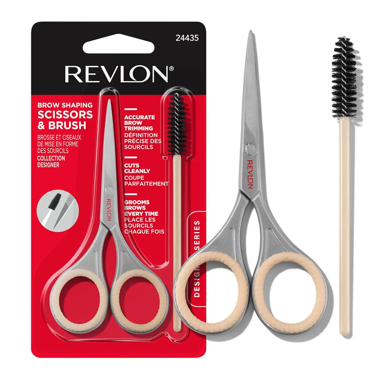 

Professional Eyebrow Kit with Scissors & Brush for Easy Home or Travel Grooming, 1 Count