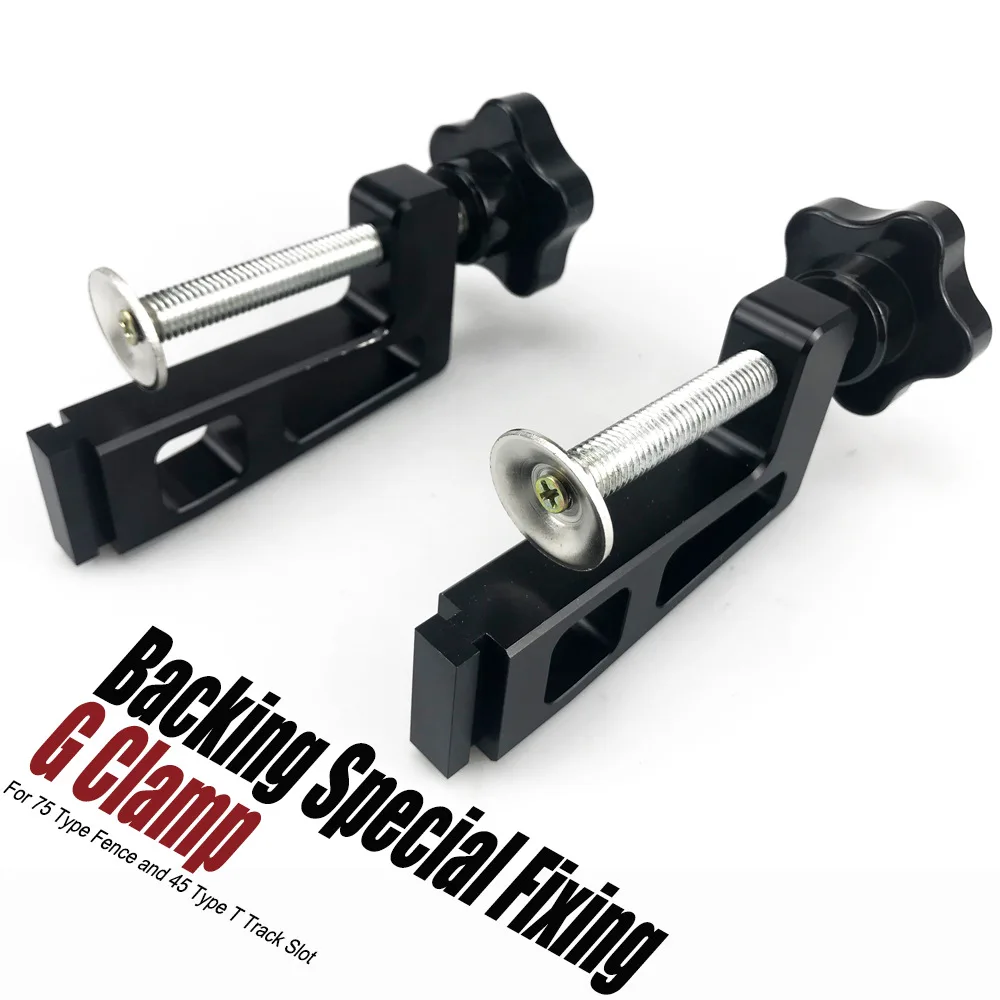 

2Pcs Woodworking 45/75 Type T-track Securing Clip Backer Dedicated Fixture Track Fixings Woodworking Workbench DIY Accessories