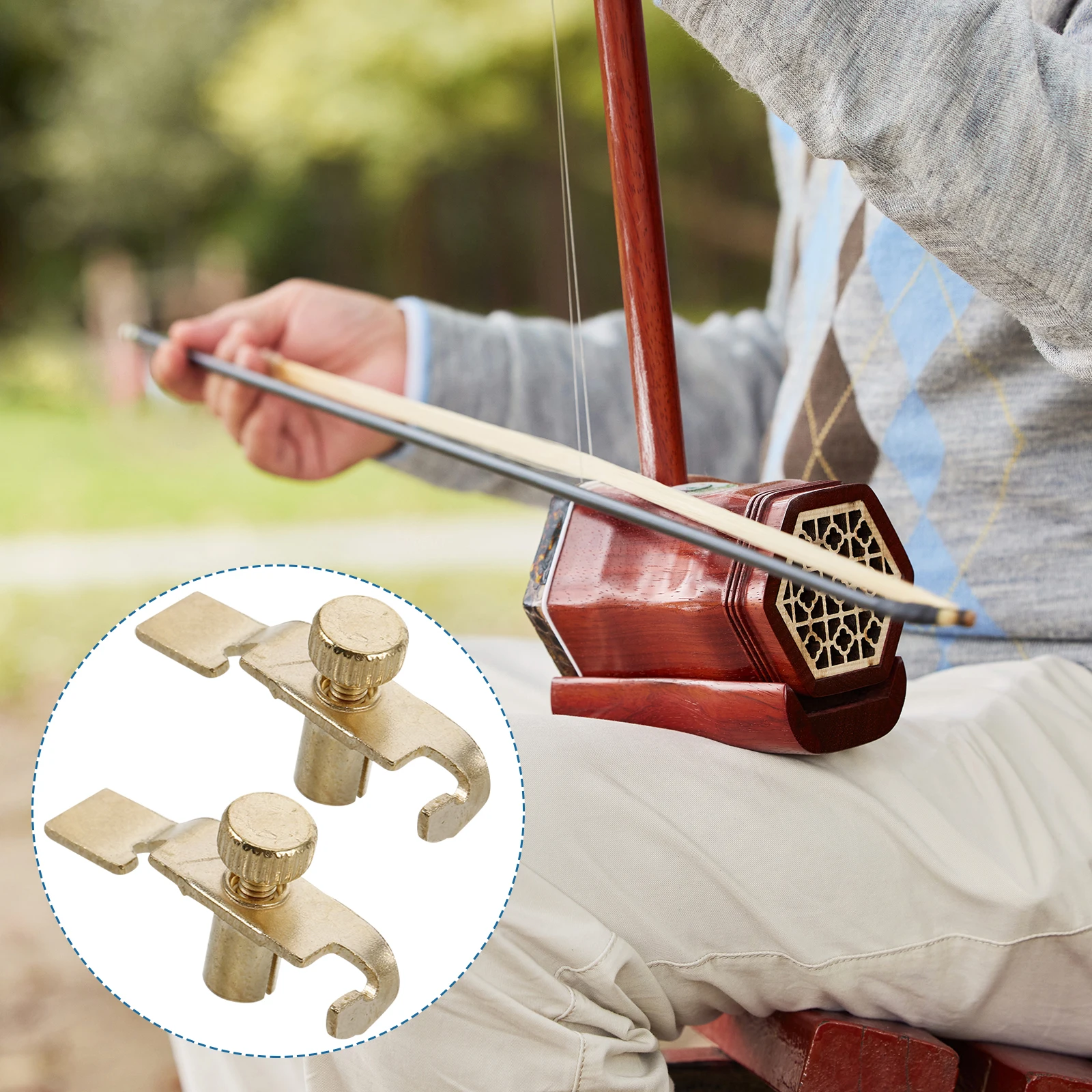 

6Pcs Erhu Tuning Tools Metal Fine Tuners String Adjusters Instrument Accessories Stable Sound Improvement Erhu String Tuners