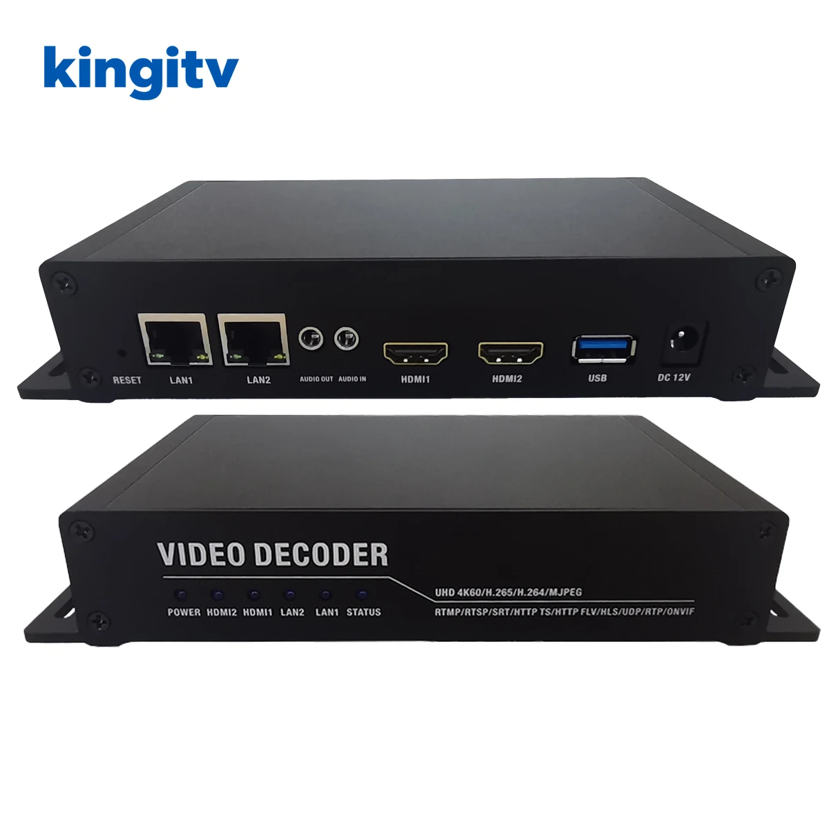 Digital 4K Supporting HD MI H265 Video  Audio Decoder IP Streaming youtube Video Decode