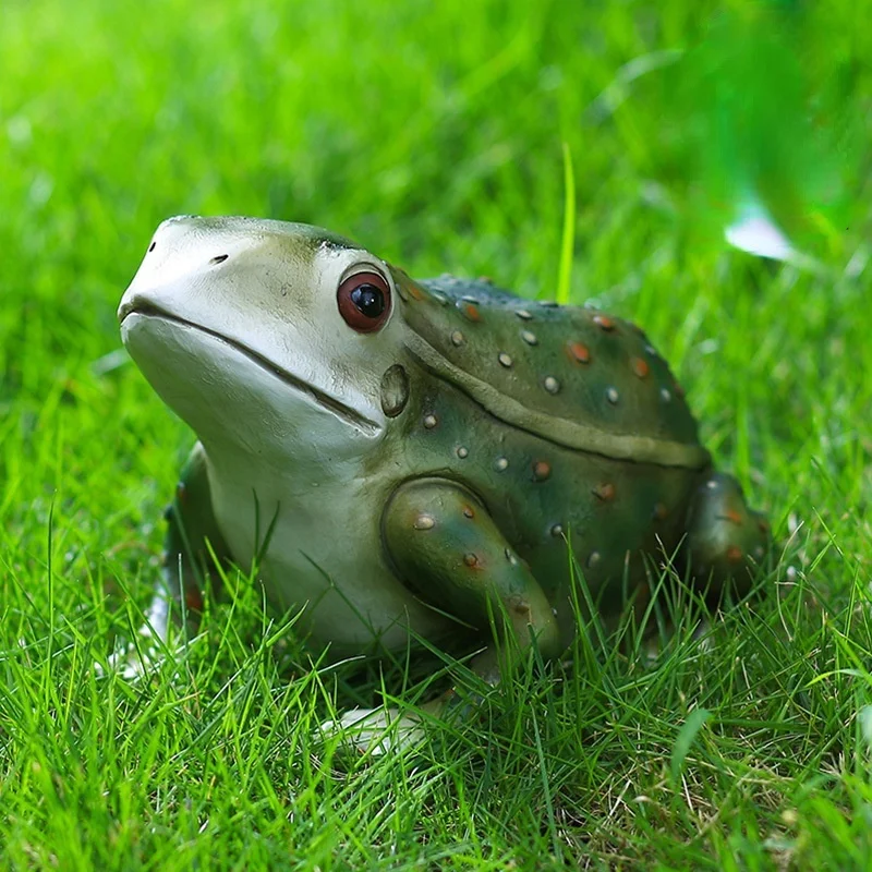 

Cute Frog Figurines Resin Animal Garden Statues Funny Frog Sculptures for Home Desk Decoration