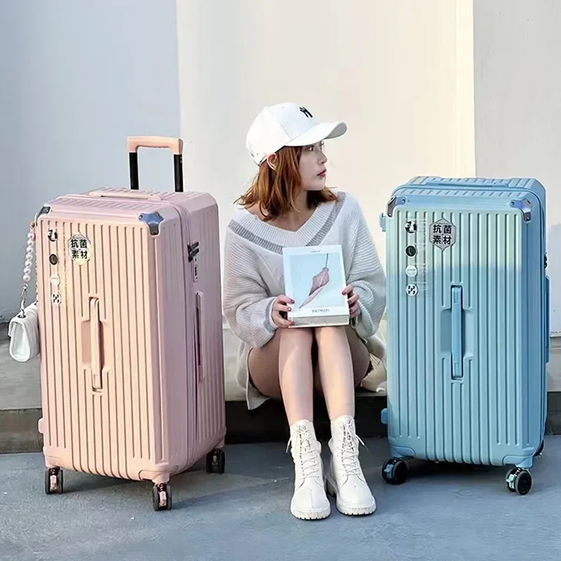 Multifunctional Suitcase Women's Large Capacity Suitcase Trolley Case 5 Wheels Brake 24 "suitcase Inch  Men's Suitcase