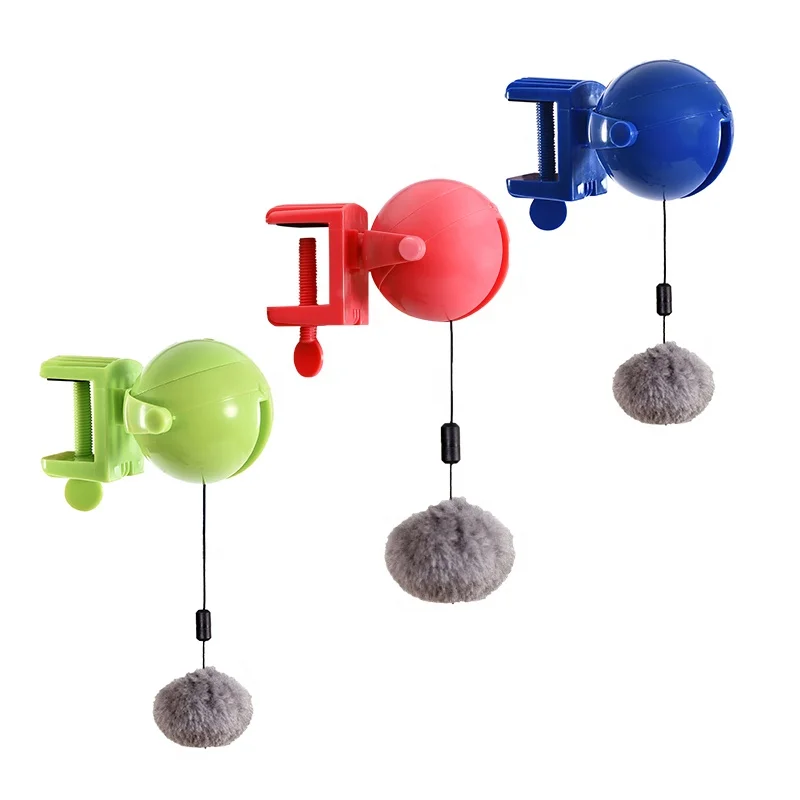 

Fun Interactive Pet Electronic Plush Ball ABS Electric Auto YoYo Cat Fishing Toy