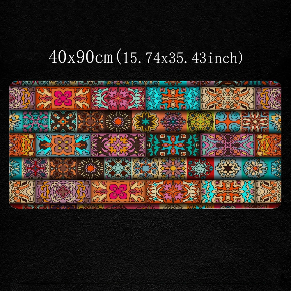 Moroccan Pattern Office Accessories Pk Control Mouse Pad 900x400 Desk Mat Gaming Pc Computer Table Mousepad Anime Large Mats Xxl