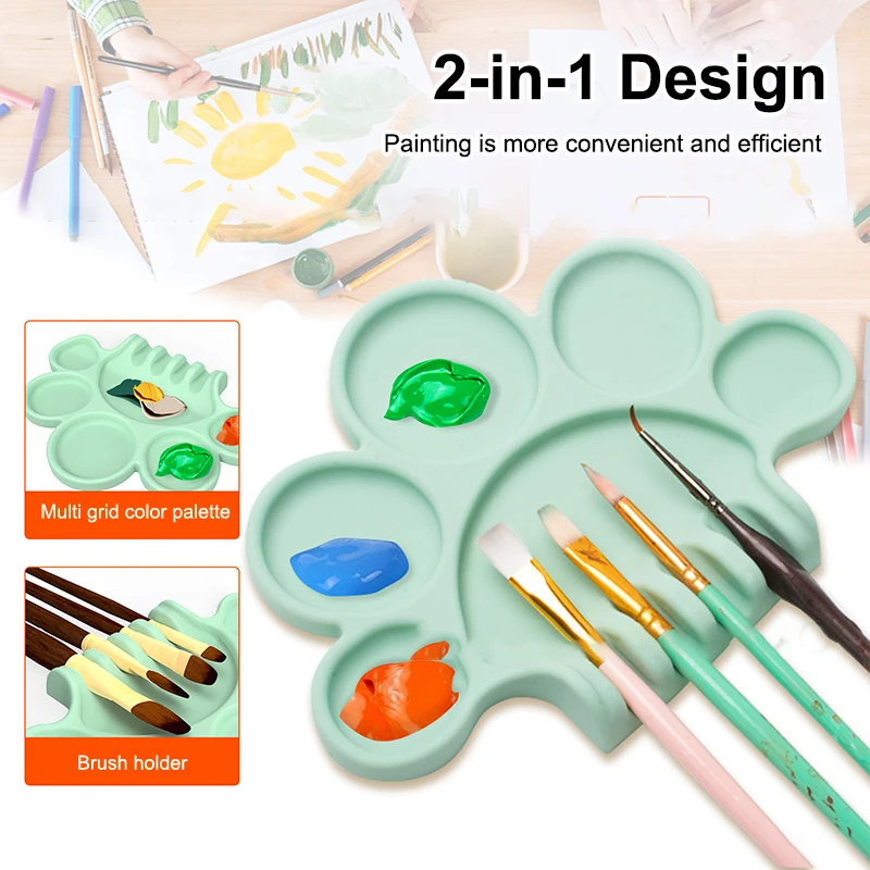 

Pigment Dispensing Tray Art Student Tools Silicone Paint Palette With Pen Holder Painting Supplies For Watercolor Oil Propylene