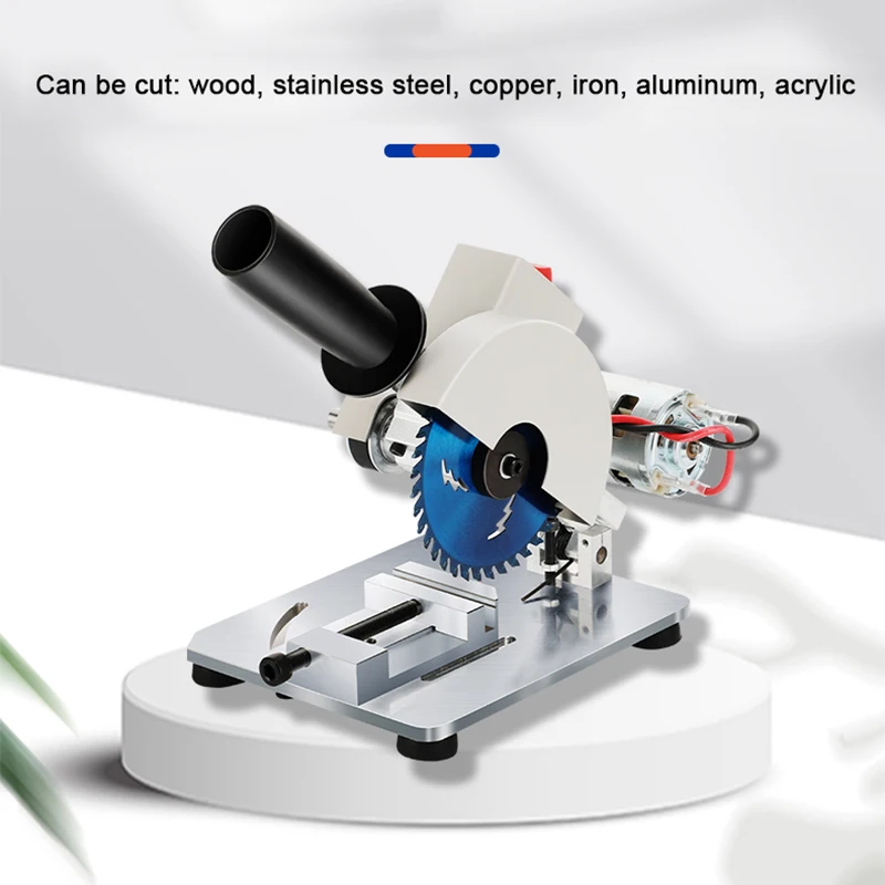 

Multifunctional Micro Cutting Machine Aluminum Alloy Table Saw DIY Drill Table Cutting Machine Electric Saw 45 Degrees