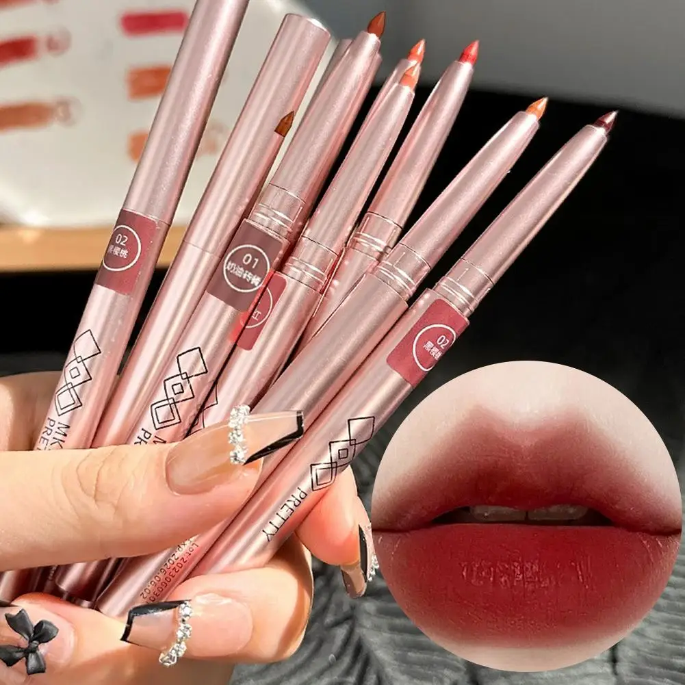 Ołówek do ust, wodoodporny, długotrwały, nawilżający, matowy, konturujący, do konturowania ust, uroczy, kosmetyk Q1Y8