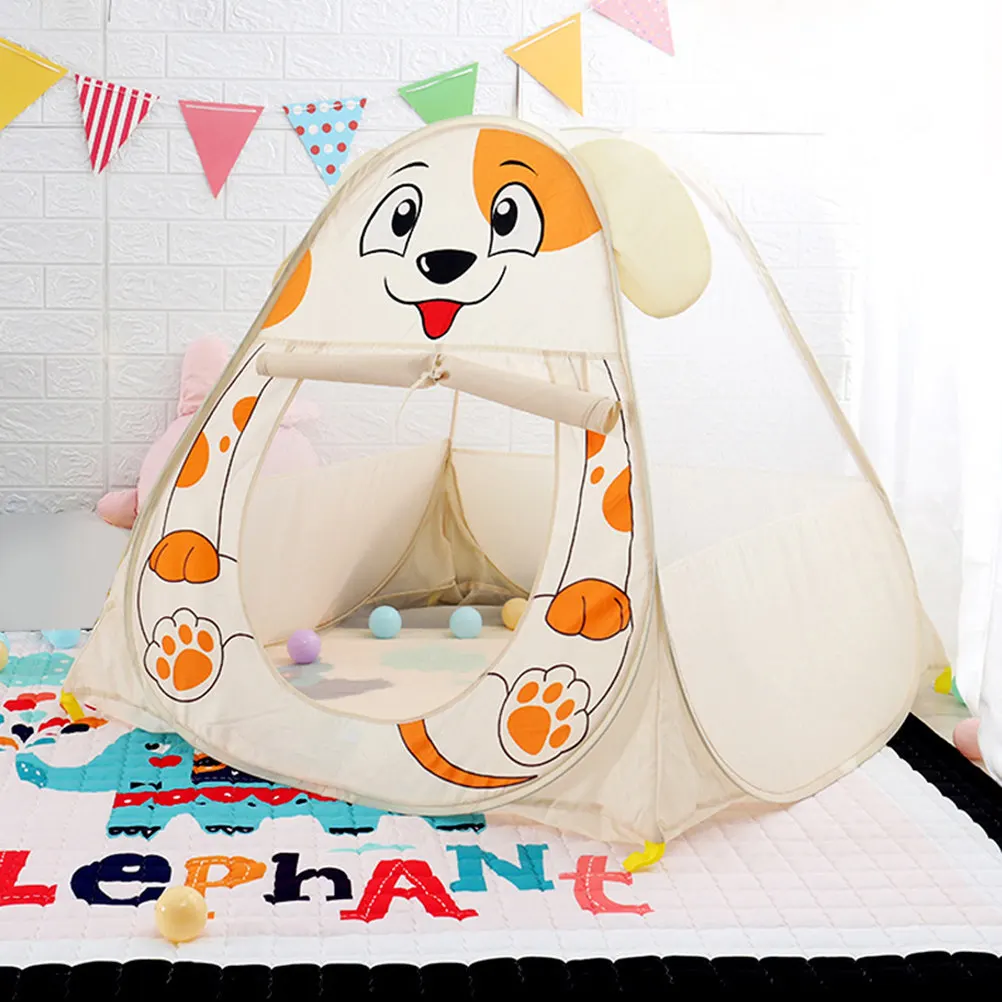 子供用プレイテント-犬型-折りたたみ式-軽量-大型-ポータブル-キッズゲームハウス-室内-屋外-プレイハウス-キャッスル-プレイテント
