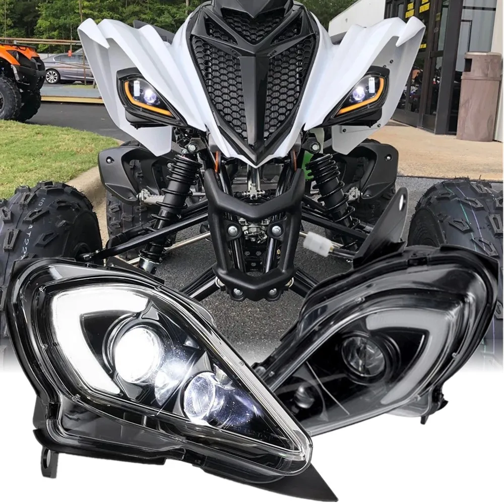 Modified Led Headlight For Yamaha Raptor 700 2006-2022 YFZ450 YFZ450R YFZ450X Wolverine 450 350 UTV ATV Accessories