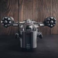 NEW 1023pcs MOC Spacecraft Model Building Blocks Bricks Star Mandalorian Razor Crest Spaceship Kids Birthday Christmas Gifts
