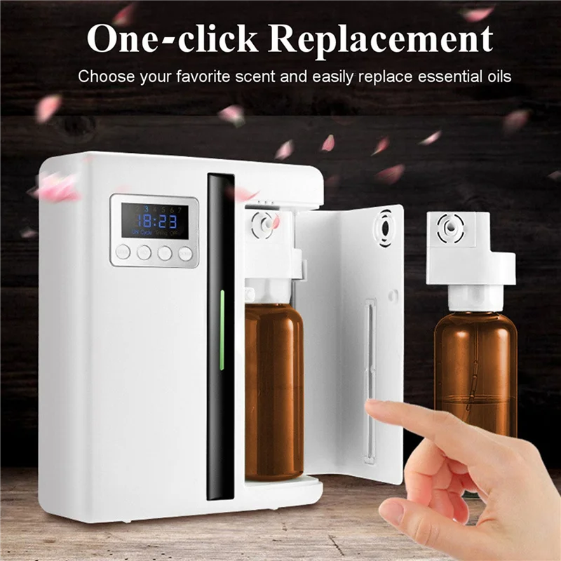 Aromas Fragrances Machine 160Ml with Timer Function Essential Oil Aromas Diffuser for Household Hotel Office EU Plug,A